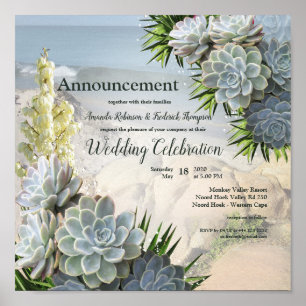 Poster Des teintes succulentes de blues pâles et de Faire