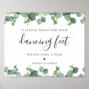 Poster des tongs Mariages Feuille Eucalyptus