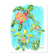 Poster des tortues de mer Whimsical