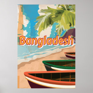 Poster des vacances Vintages au Bangladesh