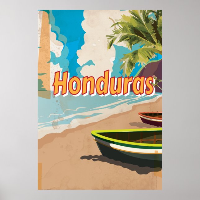 Poster des vacances Vintages au Honduras (Devant)