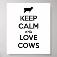 Poster Des Vaches De Calme Et D'Amour
