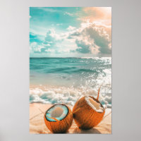 Poster des Vibes d'été tropicales - Scène de plage