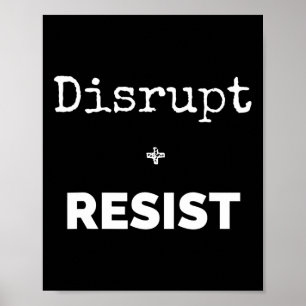 Poster Désactiver Et Résister À La Chemise De La Manifest