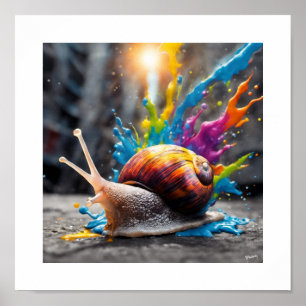 Poster d'escargot de rue