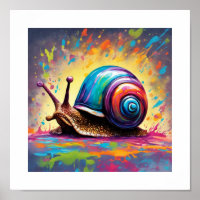 Poster d'escargot de rue