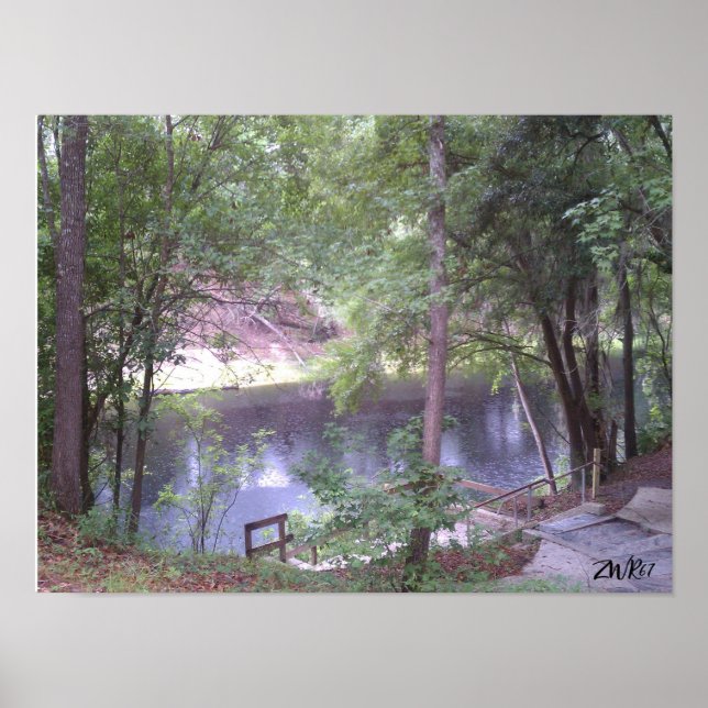 Poster Descendre sur une Suwannee River White Springs Fl. (Devant)