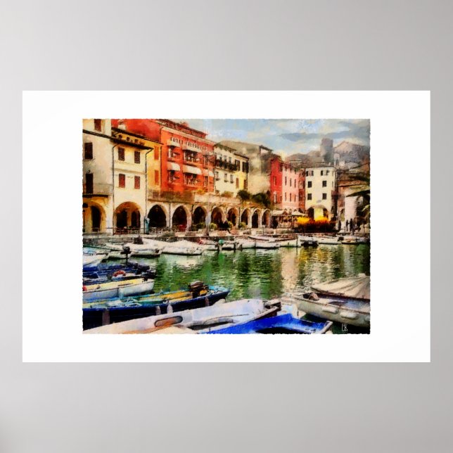 Poster Desenzano - vieux port (Devant)