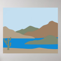 Désert Abstrait Moderne Ocean Beach Paysage Mid