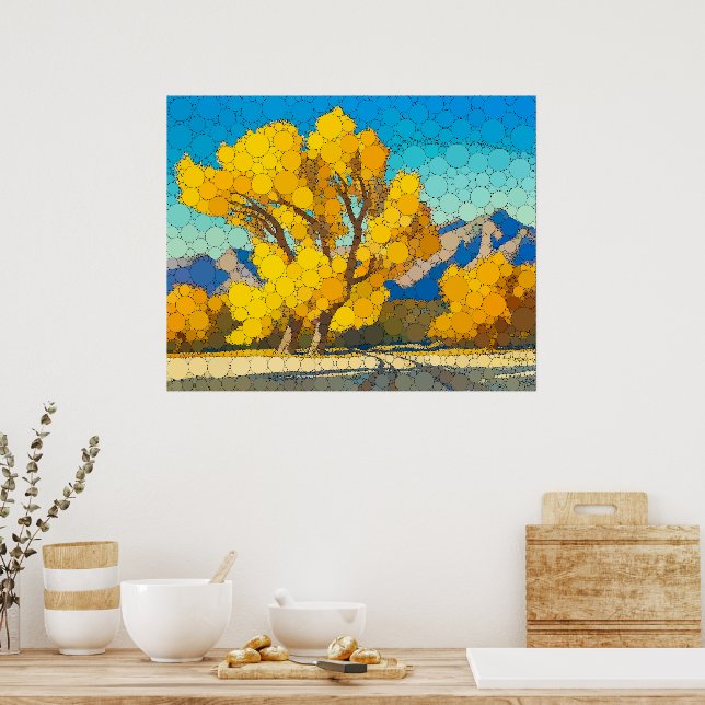 Poster Desert Cottonwoods par After Maynard Dixon (Cuisine)