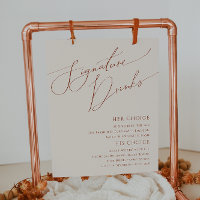 Désert fantaisiste | Panneau de boissons signature