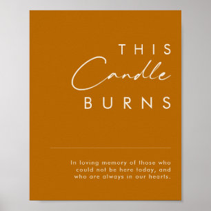 Poster Désert simple   Burnt Orange Cette Bougie Brûle