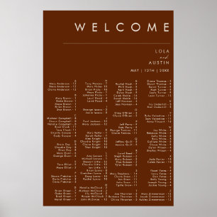 Poster Désert simple Cannelle foncée Siège Alphabétique