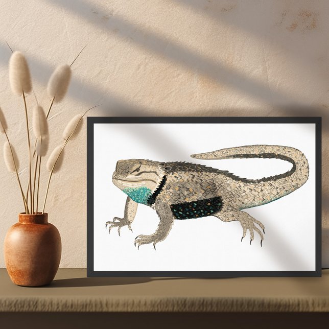Poster Desert Spiny Lizard Art Reptile Animal Nature (Desert Spiny Lizard Art Reptile Animal Nature Poster Wall Art
)