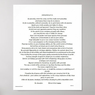 POSTER DESIDERATA