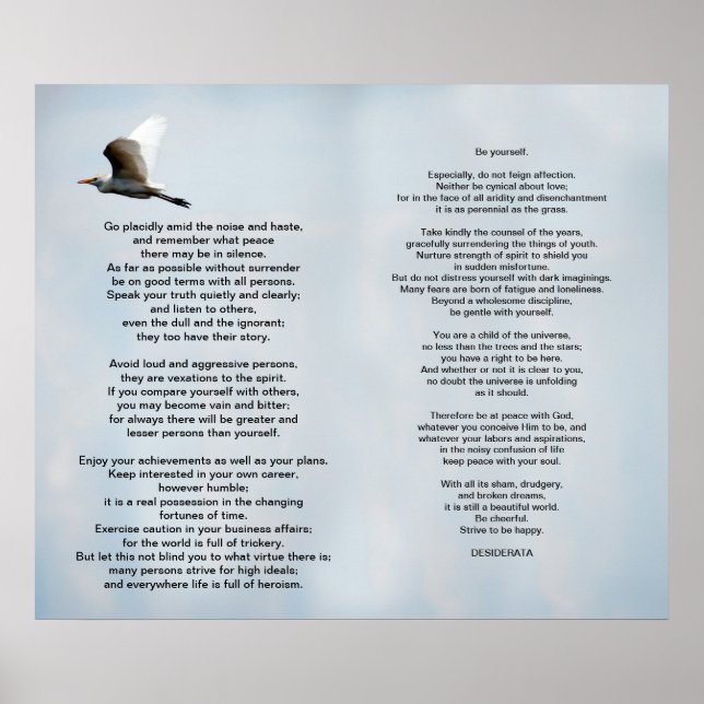 Poster Desiderata (Devant)