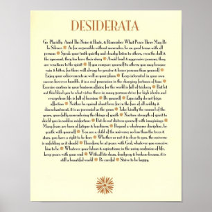 POSTER DESIDERATA