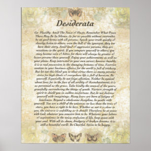 Poster DESIDERATA avec des papillons gais