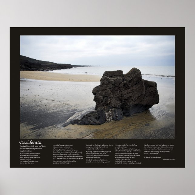 Poster Desiderata - Beach Rock (Devant)