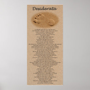 Poster Desiderata - Empreinte sur le sable
