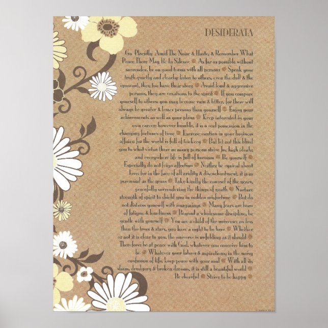 Poster DESIDERATA Félicitations salades bio (Devant)
