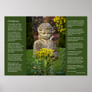 Poster Desiderata - Garçon avec Spring Posy, statue de ja