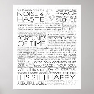 Poster Desiderata Imprimer 16x20 sur papier mat