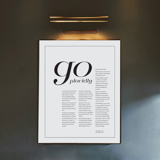 Poster Desiderata Inspiration Art Print (Créateur téléchargé)