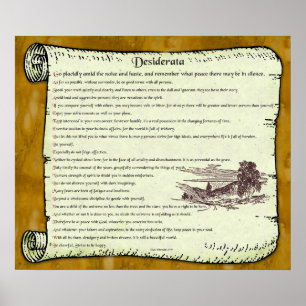 Poster Desiderata ~ Inspiration intemporelle