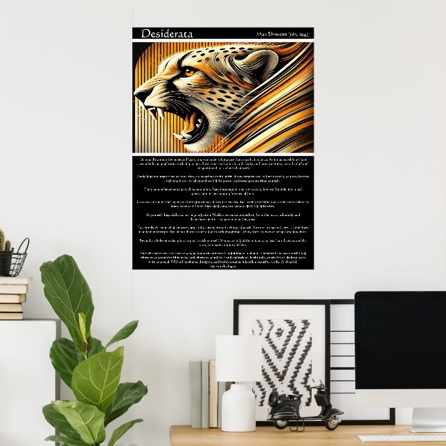 Poster Desiderata Libère Votre Force Intérieure (Bureau à domicile)