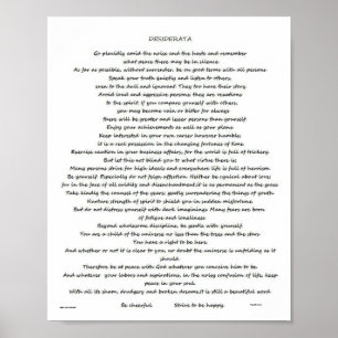 POSTER DESIDERATA MAX EHRMANN