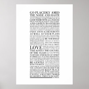 Poster Desiderata par l'affiche de Max Ehrmann
