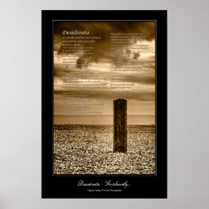 Poster Desiderata Poem scène côtière style galerie