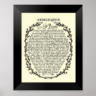 Poster DESIDERATA Poème de Max Ehrmann