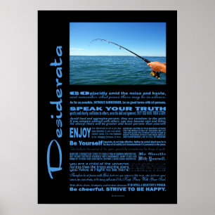 Poster Desiderata Poème Pêche Au Milieu De L'Océan