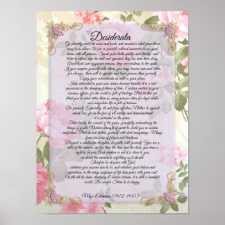 Poster Desiderata, prothèse florale "choses désirées" de