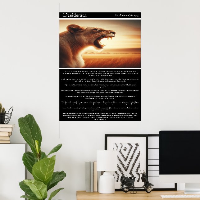 Poster Desiderata : Reine de l'Heure d'or (Bureau à domicile)