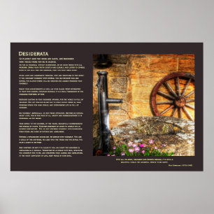 Poster Desiderata - Rustic Pump, Well et Cartwheel scène