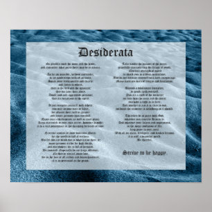Poster Desiderata - Sables De Déplacement