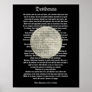 Poster Desiderata sur la pleine lune