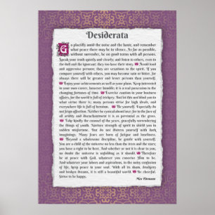 Poster Desiderata - Things desired 