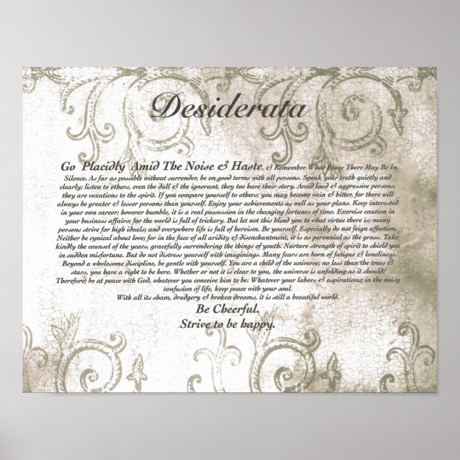 Poster DESIDERATA Vampire Design filigrane (Devant)