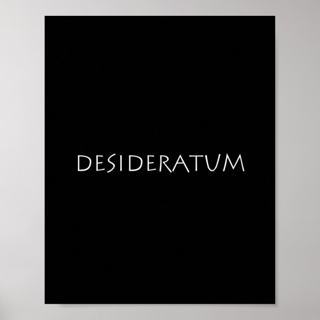Poster Desideratum (Devant)