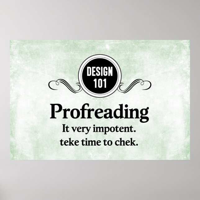 Poster Design 101 : Profilage (Proofreading)... (Devant)