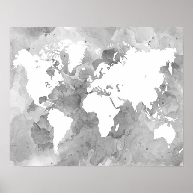 Poster design 49 Gray World Map (Devant)