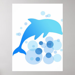 Poster Design abstrait dauphin