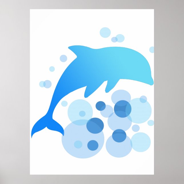 Poster Design abstrait dauphin (Devant)