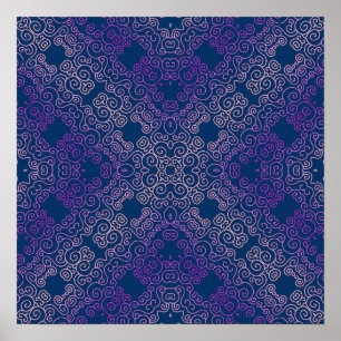 Poster design arabesque violet
