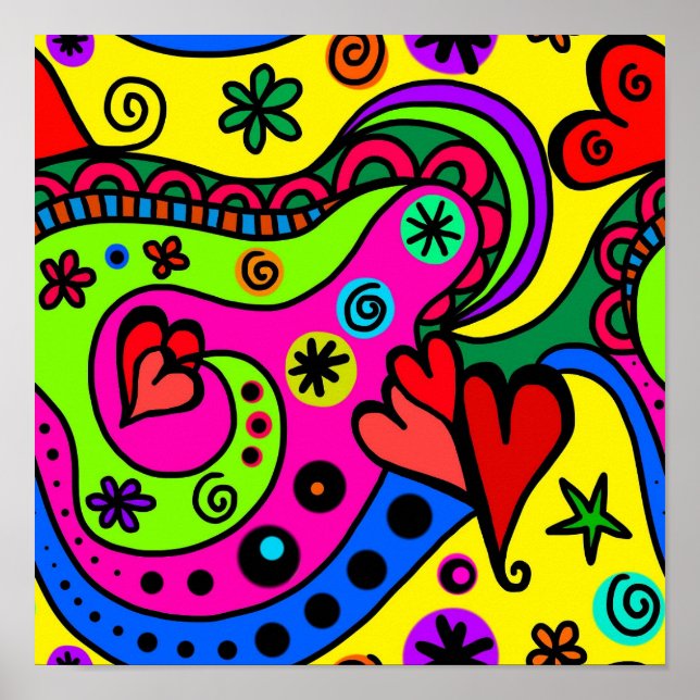 Poster Design cardiaque artistique (Devant)