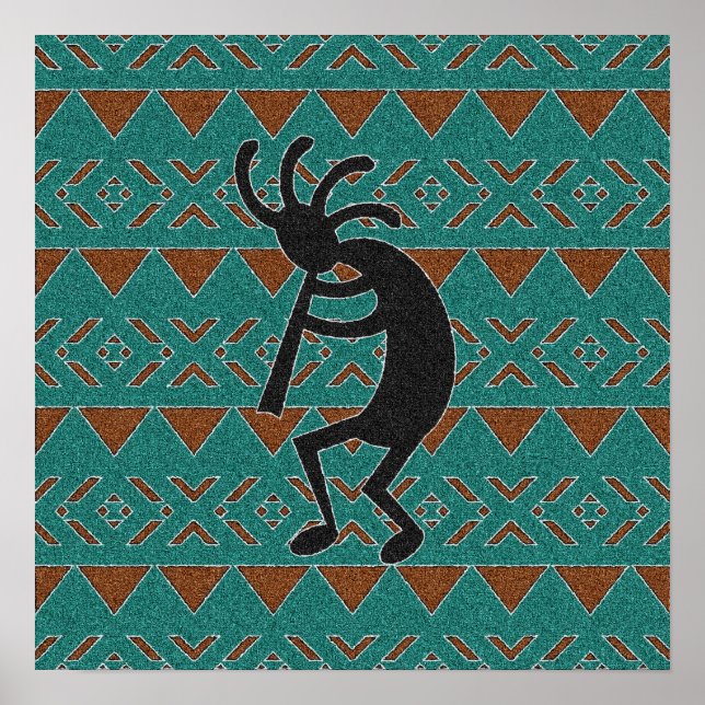 Poster Design carré Sud-Ouest Kokopelli (Devant)